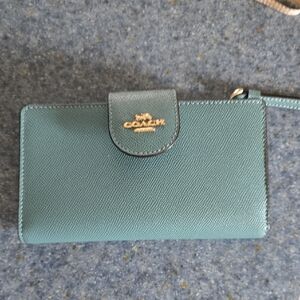 Coach Blue Leather Wallet